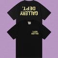 Gallery Dept. Inverted Logo Short Sleeve T-Shirt - Black/Yellow