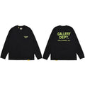 Gallery Dept. Hollywood Logo Long Sleeve T-Shirt - Black/Neon Yellow